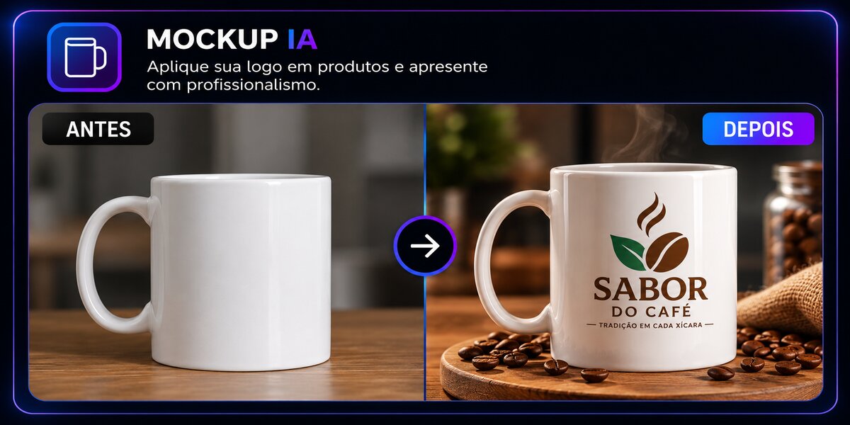 Antes e depois — Mockup